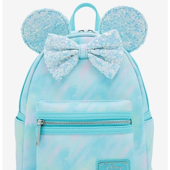 Minnie Mouse Sequin Bow Mini Backpack & Mickey Keychain *2 Piece Set* New Sealed main image 8